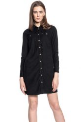 LEE WORKSHIRT DRESS DAMSKA SUKIENKA BLACK L50SMR01 112111405. Czarne sukienki Lee, l, bez wzorów, bez kołnierzyka, bez ramiączek. Za 189.99 zł.