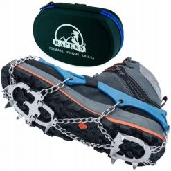 Raczki na buty Rapeks Icetrak. Niebieskie buty trekkingowe RAPEKS, bez zapięcia. W wyprzedaży za 119.90 zł.