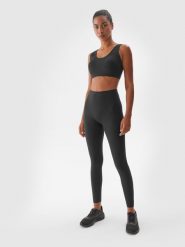 4F Legginsy treningowe z wysokim stanem damskie - czarne XL. Czarne legginsy 4f, s, bez wzorów, z dzianiny, z podwyższonym stanem, na fitness i siłownię. Za 149.99 zł.