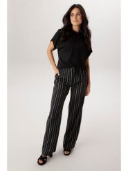 Aniston Spodnie w kolorze czarno-białym rozmiar: 42. Czarne spodnie materiałowe Aniston, bez wzorów, z materiału, z podwyższonym stanem. Za 130.99 zł.