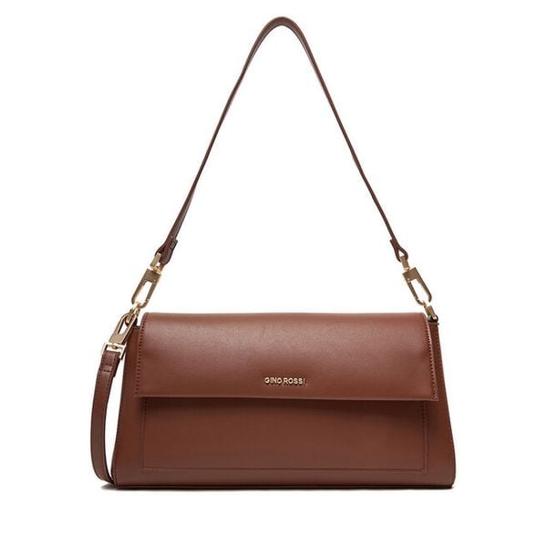 Torebka GINO ROSSI. Brązowe torebki klasyczne Gino Rossi, bez wzorów, klasyczne, bez dodatków. Za 279.99 zł.