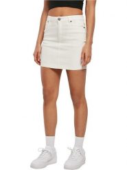 Urban Classics Dżinsowa spódnica w kolorze białym rozmiar: W33. Białe spódnice Urban Classics, z aplikacjami, z bawełny, klasyczne, mini. Za 91.99 zł.