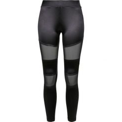 Legginsy damskie Urban Classics shiny tech mesh. Czarne legginsy Urban Classics, bez wzorów, z meshu. Za 142.00 zł.