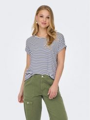 ONLY T-Shirt Moster 15206243 Biały Regular Fit. Białe t-shirty ONLY, l, bez wzorów, z wiskozy, bez kołnierzyka, bez ramiączek. Za 69.99 zł.