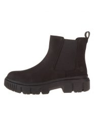 Timberland Skórzane sztyblety w kolorze czarnym rozmiar: 38. Czarne botki Timberland, bez wzorów, sportowe, z okrągłym noskiem, bez zapięcia. Za 248.85 zł.