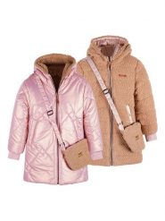 No-No Parka "Betty" w kolorze jasnoróżowo-jasnobrązowym rozmiar: 146/152. Brązowe płaszcze No-No, bez wzorów, bez kaptura. Za 223.99 zł.