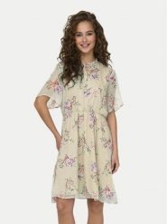 ONLY Sukienka codzienna Aida 15319705 Écru Regular Fit. Sukienki ONLY, na co dzień, s, bez wzorów, z syntetyku, bez kołnierzyka, bez ramiączek, proste. Za 99.99 zł.