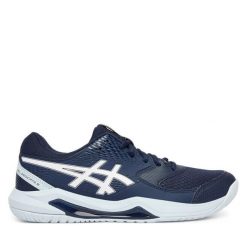 Buty do tenisa Asics. Niebieskie buty treningowe ASICS, bez wzorów, bez zapięcia, tenisowe. Za 339.99 zł.