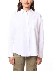 Scotch & Soda Koszula w kolorze białym rozmiar: S. Białe koszule Scotch & Soda, s, bez wzorów, z bawełny, bez kołnierzyka, bez ramiączek. Za 96.60 zł.