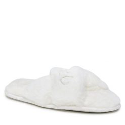 Kapcie DeeZee. Białe kapcie DeeZee, bez wzorów. Za 49.99 zł.