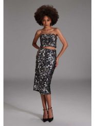 SWING Top w kolorze srebrnym rozmiar: 38. Szare topy Swing, bez wzorów, bez kołnierzyka, bez ramiączek. Za 166.10 zł.