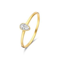 Isabel Bernard Pierścionek Isabel Bernard Baguette Genevieve - 14-karatowe złoto Pierścionki 1 ct Damski. Żółte pierścionki Isabel Bernard, z cyrkonią, złote. Za 1,004.99 zł.