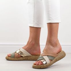 Brązowe skórzane klapki damskie Muya 423498. Brązowe klapki MUYA, bez wzorów, ze skóry, eleganckie, bez obcasa, na płaskiej podeszwie, bez zapięcia. Za 299.00 zł.