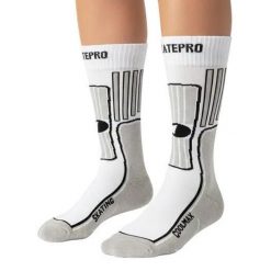 Odzież Skarpety unisex SkatePro Coolmax Inline Skarpety 2-Pak - Biały - 43-45. Biała skarpetki SKATEPRO, bez wzorów. Za 124.99 zł.