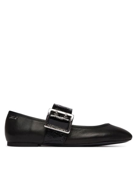 KARL LAGERFELD Baleriny Karo KL40126 Czarny. Czarne baleriny KARL LAGERFELD, bez wzorów, ze skóry, bez obcasa, bez zapięcia. Za 434.99 zł.
