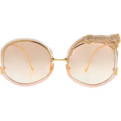 Okulary Rose La Reve ANNA KARIN KARLSSON. Czerwone okulary przeciwsłoneczne Anna Karin Karlsson, z aplikacjami, szklane, owalne. Za 4,649.00 zł.