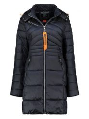 Geographical Norway Płaszcz pikowany w kolorze granatowym rozmiar: L. Niebieskie płaszcze Geographical Norway, l, bez wzorów, bez kaptura. Za 206.42 zł.