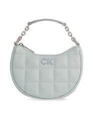 Calvin Klein Torebka Ck Square Quilt K60K612020 Szary. Szare torebki klasyczne Calvin Klein, bez wzorów, ze skóry, bez dodatków. Za 419.99 zł.