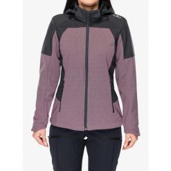 Kurtka softshell damska CMP Larisa. Czerwone kurtki przejściowe sportowe CMP, bez wzorów, z softshellu, bez kaptura, trekkingowe. Za 314.99 zł.