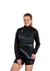 Bluza dla kobiet Erima Racing. Czarne bluzy z kapturem Erima, bez wzorów, z materiału, bez kaptura, do biegania. Za 196.00 zł.