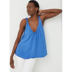 Answear Lab top damski. Niebieskie t-shirty Answear Lab, bez wzorów, z materiału, bez kołnierzyka, bez ramiączek. Za 119.99 zł.