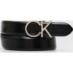 Calvin Klein pasek skórzany damski kolor czarny. Czarne paski Calvin Klein, bez wzorów, ze skóry. Za 249.99 zł.