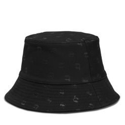 Kapelusz KARL LAGERFELD. Czarne kapelusze KARL LAGERFELD, bez wzorów. Za 259.99 zł.