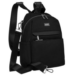 Plecak damski Peterson PTN CPY-01 czarny. Czarne plecaki Peterson, bez wzorów, z tkaniny, na ramię, bez dodatków. Za 90.00 zł.