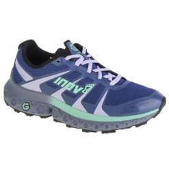 Buty do biegania damskie Inov-8 Trailfly Ultra G 300 Max. Niebieskie buty do biegania Inov-8, bez wzorów, z gumy, bez zapięcia, do biegania. Za 599.99 zł.