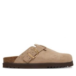 Klapki Scholl. Brązowe klapki Scholl, bez wzorów, bez obcasa, bez zapięcia. Za 505.99 zł.