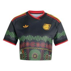 Krótkie spodenki wyjazdowe damskie Jamajka Coupe du Monde 2026. Czarne szorty sportowe adidas, bez wzorów, z materiału, na fitness i siłownię, climacool (adidas). Za 422.30 zł.