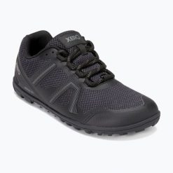 Buty berefoot damskie Xero Shoes Mesa Trail WP. Czarne trekkingi XERO SHOES, bez wzorów, bez zapięcia, trekkingowe. Za 459.99 zł.