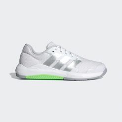 Buty treningowe Dropset Base. Białe buty treningowe adidas, bez wzorów, bez zapięcia, na fitness i siłownię. Za 279.00 zł.