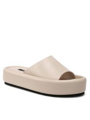 Gino Rossi Klapki 22SS03 Beżowy. Brązowe klapki Gino Rossi, bez wzorów, ze skóry, bez obcasa, bez zapięcia. Za 194.99 zł.
