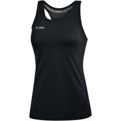 Damski tank top Jako top Run 2.0. Czarne topy JAKO, bez wzorów, sportowe, bez kołnierzyka, bez ramiączek. Za 127.00 zł.