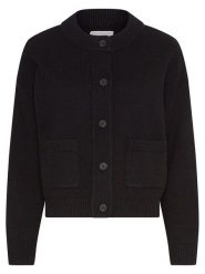 MOSS COPENHAGEN Kardigan "Carina" w kolorze czarnym rozmiar: M/L. Czarne swetry Moss Copenhagen, l, bez wzorów, z poliamidu, bez ramiączek. Za 180.49 zł.