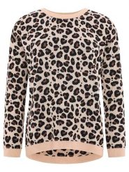 Zwillingsherz Sweter "Leo" w kolorze beżowym rozmiar: S/M. Brązowe swetry Zwillingsherz, m, bez wzorów, z bawełny, bez ramiączek. Za 176.95 zł.