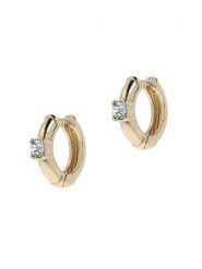 Otazu Pozłacane kolczyki-kreole z kryształami rozmiar: onesize. Żółte kolczyki Otazu, z kryształem, pozłacane. Za 86.99 zł.