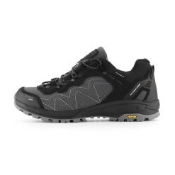 Buty niskie trekkingowe unisex Alpine Pro Ibane 2 Vibram. Czarne trekkingi Alpine Pro, bez wzorów, ze skóry, bez zapięcia, wspinaczkowe. W wyprzedaży za 569.00 zł.