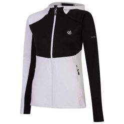 Bluza turystyczna damska Dare 2B Convey II. Białe bluzy Dare 2b, bez wzorów, z elastanu, bez ramiączek, z kapturem. Za 92.25 zł.
