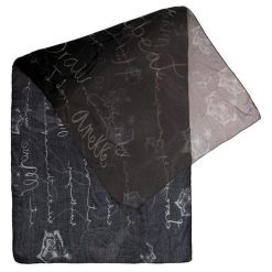 Czarny Wzorzysty Szal Damski Anekke REAL. Czarne szaliki i kominy Anekke, bez wzorów, z materiału. Za 119.00 zł.
