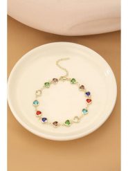 Atelier MIU Pozłacana bransoletka z cyrkoniami na kostkę rozmiar: onesize. Żółte bransoletki atelier MIU, z cyrkonią, pozłacane. Za 34.99 zł.