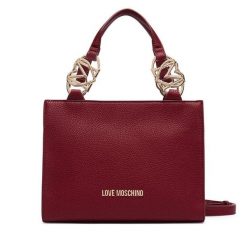 Torebka LOVE MOSCHINO. Czerwone torebki klasyczne Love Moschino, bez wzorów, klasyczne, bez dodatków. Za 949.99 zł.