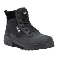 Trampki Damskie Skóra Średnia Wysokość Grunge II. Czarne trampki Fila, bez wzorów, z gumy, klasyczne, bez zapięcia. Za 580.99 zł.