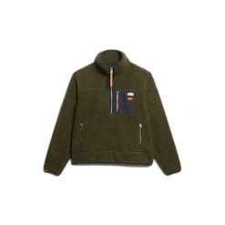 Kurtka polarowa 1/2 zip retro vintage damska Superdry. Zielone kurtki Superdry, na zimę, s, bez wzorów, z polaru, klasyczne, bez kaptura. Za 374.50 zł.