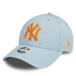 Czapka z daszkiem New Era. Niebieskie czapki z daszkiem New Era, bez wzorów. Za 99.99 zł.