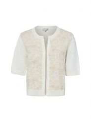 More & More kardigan z krótkim rękawem Kobiety Bawełna biały, 44. Białe swetry More & More, bez wzorów, z bawełny, bez ramiączek. Za 229.95 zł.