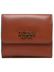 Guess Portfel w kolorze jasnobrązowym - 10 x 9 x 4 cm rozmiar: onesize. Brązowe portfele Guess, z aplikacjami, z materiału. Za 153.71 zł.