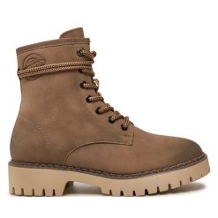 Trapery s.Oliver. Brązowe traperki S.Oliver, bez wzorów, bez obcasa, bez zapięcia. Za 359.99 zł.