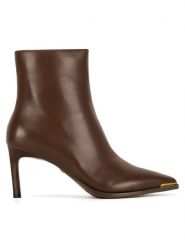 Gino Rossi Botki WGA3278-1Z Brązowy. Brązowe botki Gino Rossi, bez wzorów, ze skóry, bez obcasa, na szpilce, bez zapięcia. Za 449.99 zł.